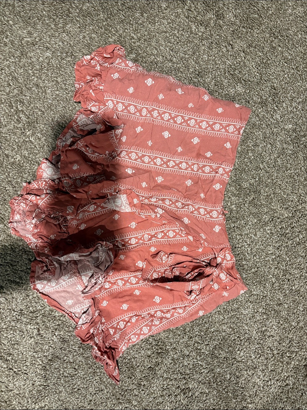 Rue21 Coral Printed Ruffle Shorts